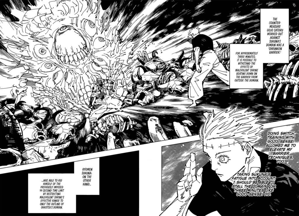 gojo used his domain in jujutsu kaisen chapter